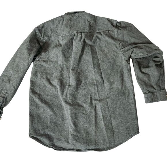 Field and Stream Flannel Shirt Mens XL Green SOlid button Up Long Sleeve Cotton - Picture 3 of 9